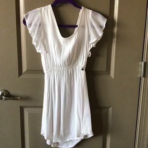 White open back dress